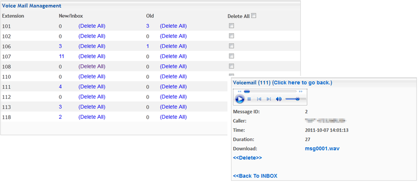 Voicemail management